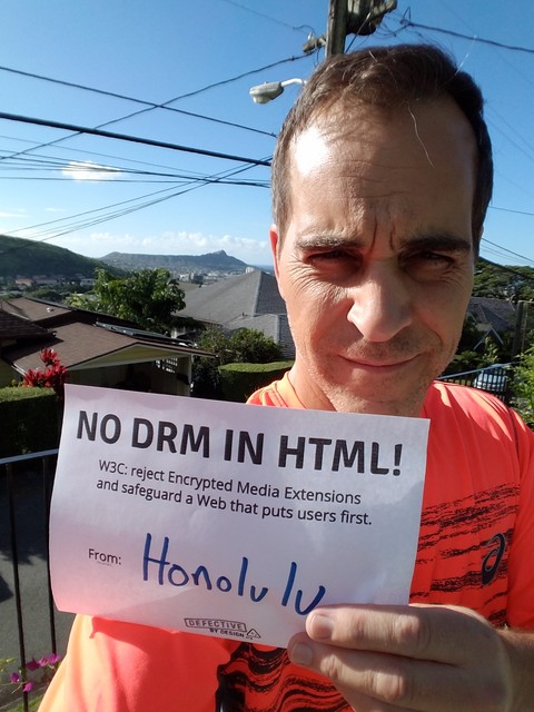 Image for Hawaii: Selfie against DRM in Web standards
