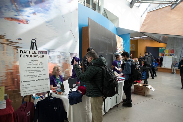 Image for Raffle table at LibrePlanet 2019