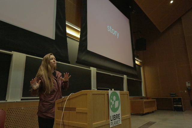 Image for  Allison Randall giving the keynote "Free Software Free Society"